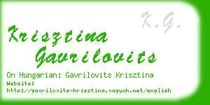 krisztina gavrilovits business card